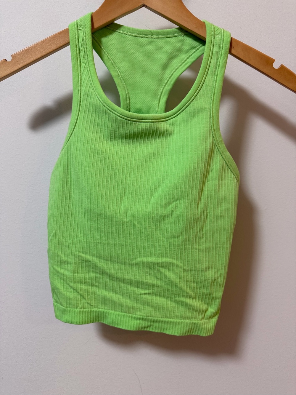 lululemon athletica Neon Lime Ribbed Racerback Tank
